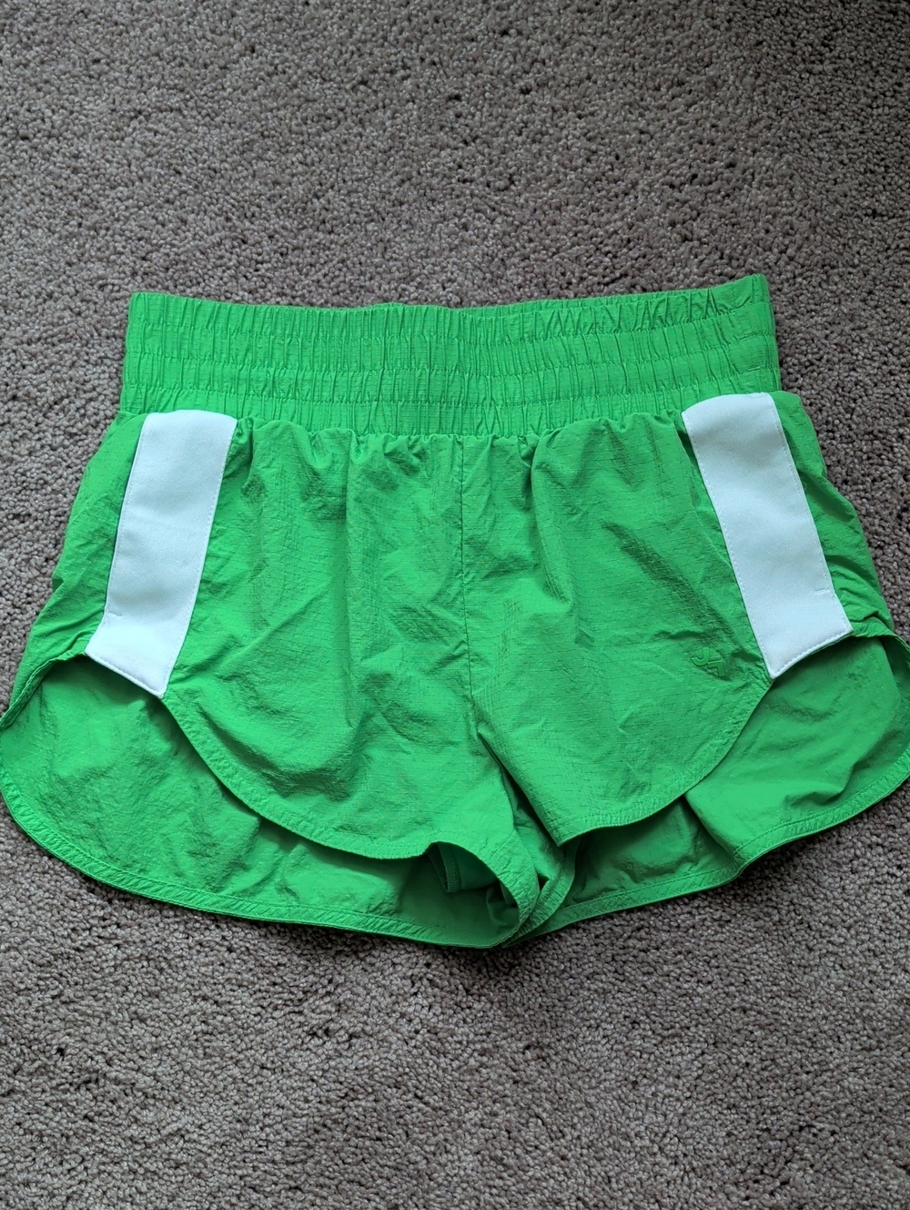 JoyLab Bright Green Athletic Shorts with White Panels